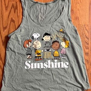 Peanuts Gray Tank Top with Characters